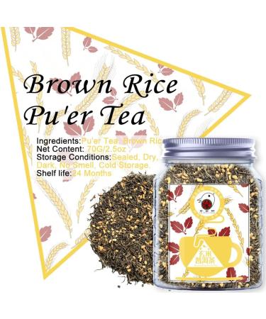Plant Gift Brown Rice Puer Tea Aged PU ERH Leaf Tea 100 Natural High Caffeine Weight Loss Loose Leaf Hot & Iced Tea Natural Flavored 70 g 25 oz - Buy Online on GoSupps.com