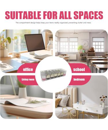 Daily Contact Lens Organizer - 7 Grids Large Capacity Box | Transparent Dustproof Compartment for Disposable Lenses & Small Items - Buy Online on GoSupps.com