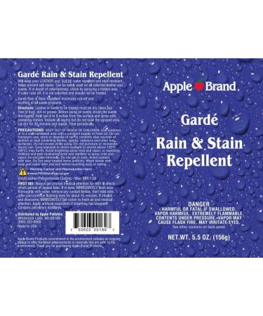 Apple Brand Garde Rain & Stain Water Repellent - Protector Spray For Handbags, Purses, Shoes, Boots, Accessories, Furniture - Won't Alter Color - Great For Vachetta - Buy Online on GoSupps.com