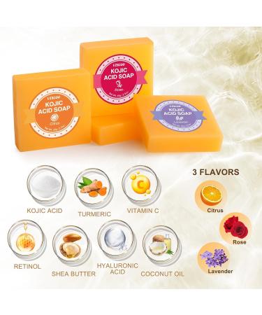 Buy Kojic Acid Soap - Dark Spot Remover & Turmeric Soap Bar (6 Pack) | Vitamin C Hyaluronic Acid Even Tone Skin - Buy Online on GoSupps.com