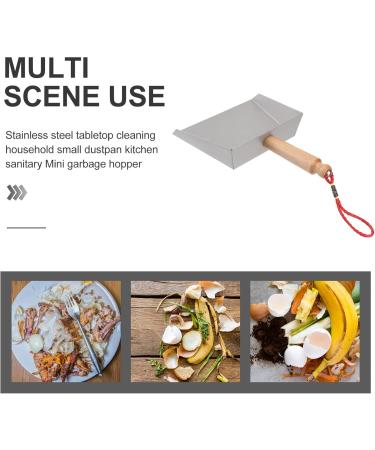 Stainless Steel Dustpan Heavy Duty with Comfort Handle Mini Desktop Dustpan Heavy Duty Metal Dustpan Kitchen Pan Home Dusting& Cleaning Tool - Buy Online on GoSupps.com