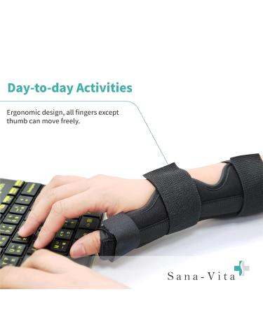 Sana-Vita Thumb Spica Splint | Pain Relief for Arthritis Hand Sprains & Tendinitis - International Shipping Available - Buy Online on GoSupps.com