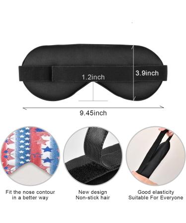 Patriotic Star Sleep Mask - Light Blocking Eye Mask for Men & Women | Adjustable Blindfold for Travel & Naps | USA Independence Day Gift - Buy Online on GoSupps.com