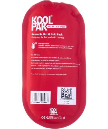 Koolpak Luxury Hot & Cold Reusable Pack Oval - 12.5 x 25.5cm - Pack of 20 - Buy Online on GoSupps.com