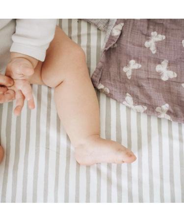 Ely's & Co. Waterproof Bassinet Sheet 2 Pack - Taupe Splash & Stripes - 32 X16 X3 - Unisex for Baby Boy and Girl - Buy Online on GoSupps.com