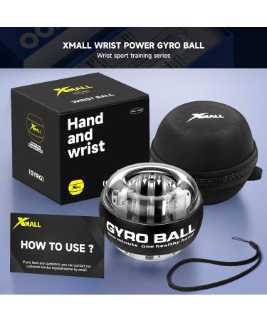 XMALL Wrist Power Gyro Ball - Hand Forearm Strengthener & Wrist Trainer with Auto-Start Colorful Lighting | Shop Internationally! - Buy Online on GoSupps.com