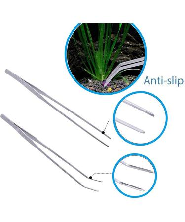 Fistoy 4-in-1 Stainless Steel Aquarium Aquascaping Tools Set for Fish Tanks - Scissor Tweezers Spatula Tool for Aquatic Plants - Silver - Buy Online on GoSupps.com