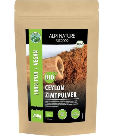 Organic Ceylon cinnamon (250g 8.8oz) cinnamon powder from certified organic cultivation gluten-free lactose-free laboratory-tested vegan cinnamon 100% natural gently dried and ground 250 GR - Buy Online on GoSupps.com