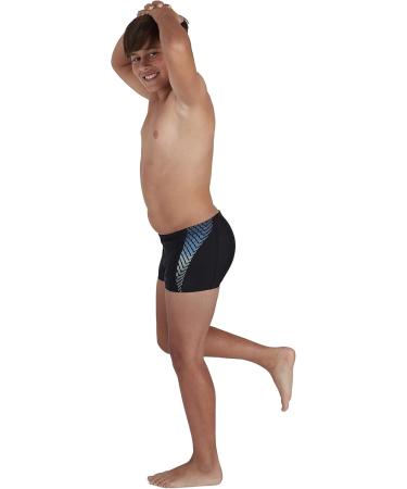 Buy Speedo Boys Plastisol Swim Briefs 11-12 Years - Black/Blue Flame/Light Adriatic | International Shipping Available - Buy Online on GoSupps.com