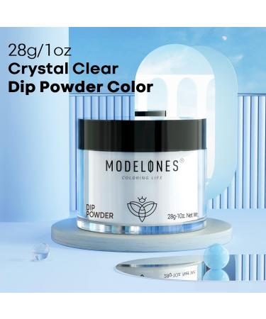 Modelones Dip Powder Clear Color Nail Dipping Powder French Nail Art Build Powder Pro Collection System for Starter Manicure Salon DIY at Home 28+ Long-Lasting No Needed Nail Lamp Cured 1 Oz - Buy Online on GoSupps.com