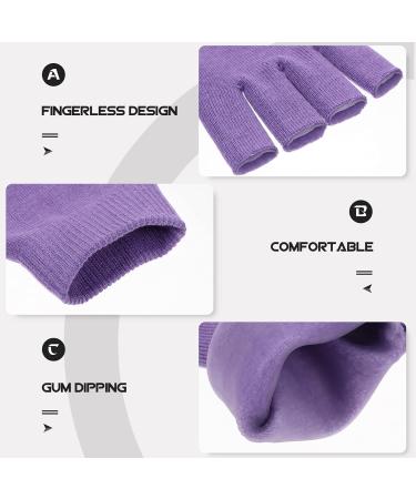 Lurrose Ladies Mittens Fingerless Moisturizing Gloves for Women Moisturizing Gloves Day Night Instantly Repair Eczema Cotton Gloves Dry Hands for Dry Rough and Cracked Hands Womens Mittens Purple - Buy Online on GoSupps.com