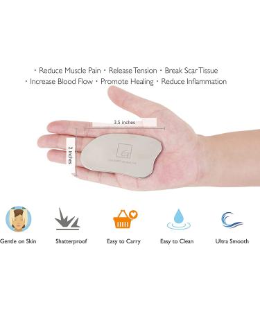 Titanium Gua Sha Scraping Massage Tool Set for Physical Therapy - Reduce Muscle Pain, Myofascial Release, Scar Tissue Breaking - 5 Piece Set - Buy Online on GoSupps.com