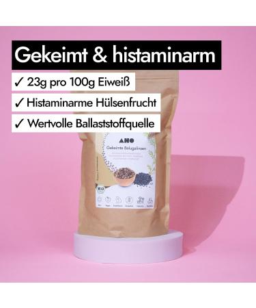 AHO Organic Sprouted Beluga Lentils - Plastic-Free 650g Bag | Premium Quality International Shipping - Buy Online on GoSupps.com