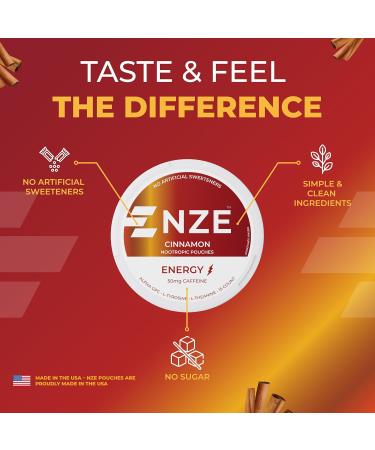 NZE Caffeine Nootropic Pouches (Variety Pack) - Energy Pouches with 50mg Caffeine, Alpha GPC, L-Tyrosine & L-Theanine with No Sugar or Artificial Sweeteners - 15 Pouches Per Can - 5 Pack - Buy Online on GoSupps.com