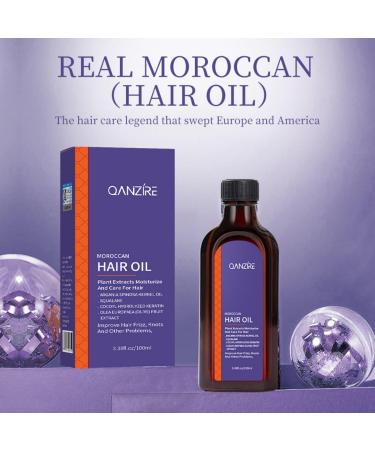 Moroccan Violet Hair Oil for Tangled Dry Brittle Damaged and Dull Hair Plant-Based Moisturizing Nourishing Restorative Formula (100ml) - Buy Online on GoSupps.com