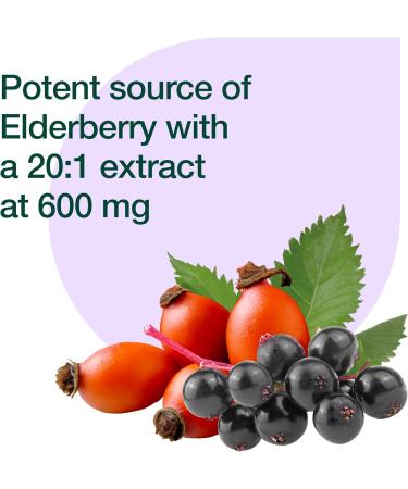 Immunity Boost Chewables - Vitamin C 1500mg, Elderberry 600mg, Rose HIPS 600mg, Zinc 30mg - 90 Vegan Chewable Tablets in Berry Flavor - Buy Online on GoSupps.com