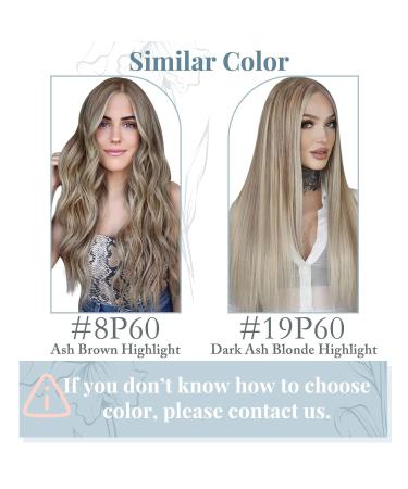 Runature Clip In Extensions Real Hair 50cm - Dark Blonde & Platinum Blonde #19AP60 - 120g 7PCS Hair Extensions - Buy Online on GoSupps.com