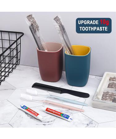 HQSLsund 50 Pack Disposable Toothbrushes with Toothpaste and Comb - Travel Size for Homeless, Individually Wrapped - Hotel, AirBnb, Shelter, Charity - Buy Online on GoSupps.com