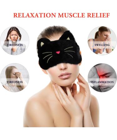 minkissy 1 Set Heating Mask Crystal Velvet Eyes Sun Shade 3D Black 20x12cm - Buy Online on GoSupps.com
