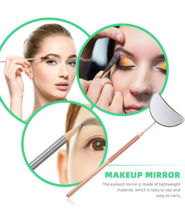 COHEALI Eyelash Mirror - Large Half Moon Vanity Makeup Mirror for Eyelash Extensions & Beauty Tools | Golden Finish - Buy Online on GoSupps.com