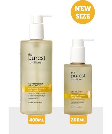  The Purest Solutions The Purest Solutions 0.5% Salicylic Acid + 1% Niacinamide Exfoliating Cleanser (400 ml) - Buy Online on GoSupps.com