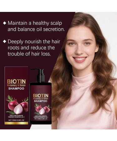  Raevior Onion & Rosemary Hair Growth Shampoo Biotin Shampoo for Stronger Roots and Scalp Care Thickening Cleansing Shampoo for Thinning Hair - Buy Online on GoSupps.com