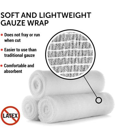 Premium Gauze Rolls 24-Pack with Bonus Tape - First Aid Conforming Rolled Gauze - Buy Online on GoSupps.com