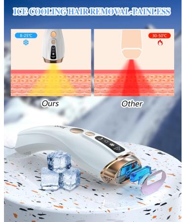 Jitesy IPL Hair Removal Device for Women and Men - Permanent & Painless 2-in-1 Hair Remover with Ice Cooling Technology - Unlimited Flashes, Home Use for Facial, Arms, Legs, Bikini - JT1 Gold - Buy Online on GoSupps.com