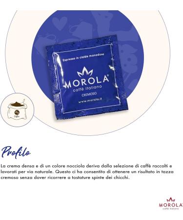 Morola Morola Italian Coffee - Morola Pods - Espresso Creamy Quality - Biodegradable Pods ESE44 (50 Waffles) - Buy Online on GoSupps.com
