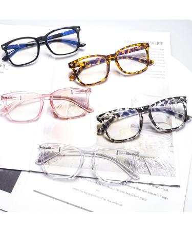 ZONLON 5 Pack Reading Glasses for Men & Women - Blue Light Filter Large Frame Spring Hinge Multi-Colored Fashion Aid 1.0x Magnification - Buy Online on GoSupps.com