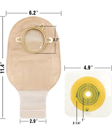 Carbou 21 PCS Ostomy Supplies: Two Piece Drainable Colostomy Bags with Closure for Ileostomy Stoma Care - Cut-to-Fit Barrier, 15 Bags + 6 Barrier - Buy Online on GoSupps.com