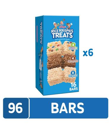 Rice Krispies Treats Marshmallow Snack Bars Variety Pack | Kids School Lunch Snacks (6 Boxes, 96 Bars) - Buy Online on GoSupps.com