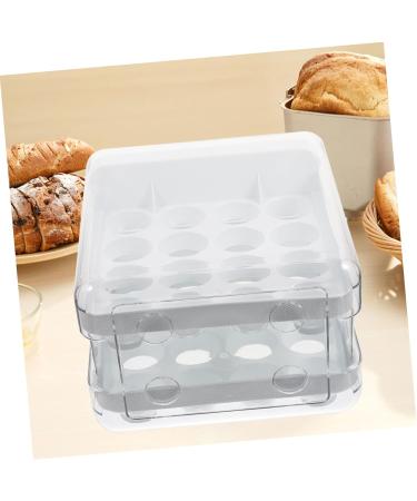 Angoily Egg Storage Box Plastic Container Fridge Accessories Egg Rack Refrigerator Plastic Pp White Egg Tray White 21.5x22.5x14cm - Buy Online on GoSupps.com