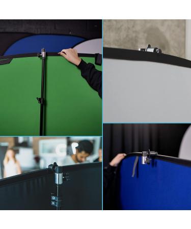 Fovitec 7'6 Spring Cushioned Background Stand Kit with Clip - Ideal for Pop Up Backdrops, Chroma Key Green Screens & Reflectors - Buy Online on GoSupps.com