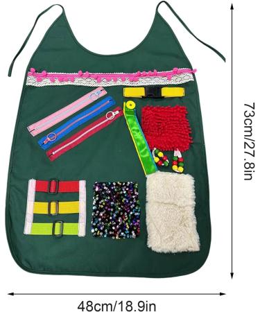 Dementia Fidget Apron | Elderly Sensory Apron | Flexible Thoughtful Elderly Brain Activity Apron Fidget Toy Develop Motor Skills - Buy Online on GoSupps.com