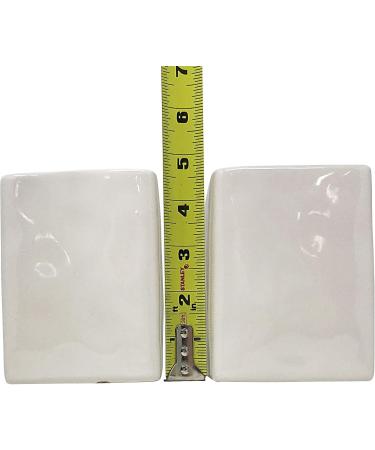 Rae Dunn Set of 2 Ceramic Brush Holders - Elegant Makeup & Wake Up Organizers in White | International Shipping Available - Buy Online on GoSupps.com