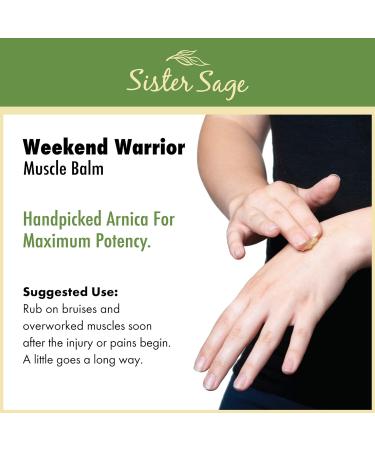 SISTER SAGE Weekend Warrior 2 oz All Natural Sore Muscle Balm with Arnica - Unscented - Buy Online on GoSupps.com