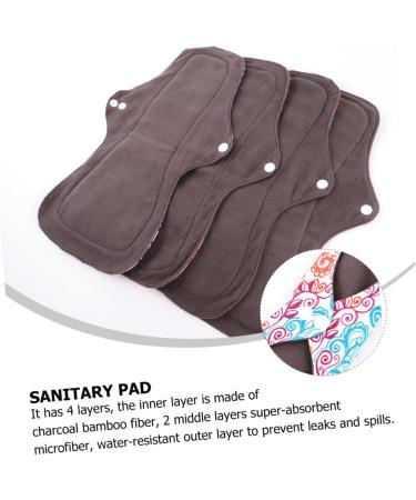 Buy Solustrie 8 pc Washable Menstruation Pads - Charcoal Bamboo Cloth Comfortable & Eco-Friendly - Various Colors | International Shipping - Buy Online on GoSupps.com