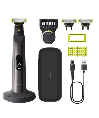 Philips OneBlade Pro 360 Authentic Face+Body - Electric Beard Trimmer Shaver and Body Trimmer 2 x 360 Blades 1 Comb with 2