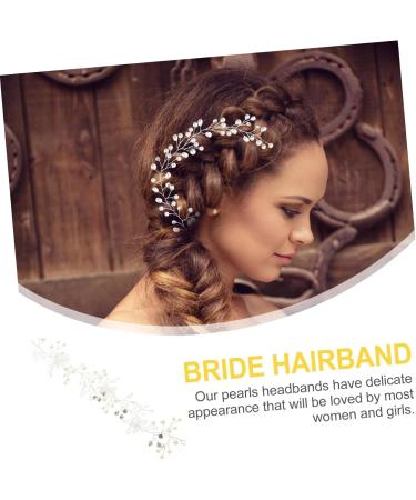 MAGICLULU Pearls Headband Hair Pearls Bridal Hair Accessories Wedding Hair Accessories Turban Headband Hair Tie Head Scarf Headband Pearls Flowers Hair Comb White Miss Headgear - Buy Online on GoSupps.com