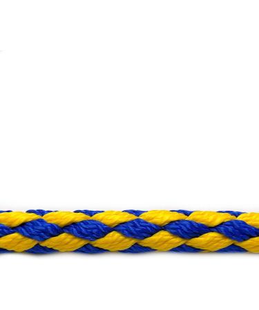 Adjustable Dog Linen for Large Dogs up to 80 kg 2.40m to 5m Exercise Line in 17 Fabrics Durable & Stable Blue-Yellow Design - Buy Online on GoSupps.com