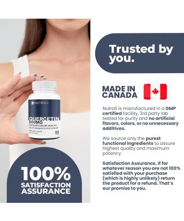 New HIGHEST POTENCY 1200mg QUERCETIN Capsules (2 x 600mg capsules) per serving Powerful Antioxidant Properties and Reduce Inflammation. Immune Health and Allergy Relief. Helps regulate Blood sugar levels Supplement for Women and Men Non-GMO Vegan Gluten F - Buy Online on GoSupps.com