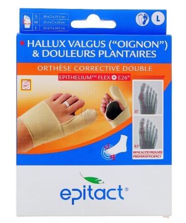Hallux valgus correction orthosis with double protection right (L)