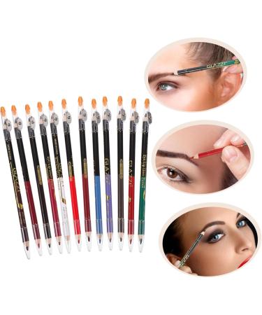 Mipcase 12pcs Lip Liner Eyeliner Eyebrow Pen Eyebrow Liner Makeup Accessory Water Proof Makeup Pen - Buy Online on GoSupps.com