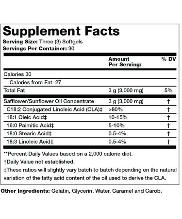Olympian Labs CLA 3000 mg â€“ 90 Softgels, 30 Servings for Weight Management - Buy Online on GoSupps.com