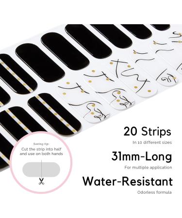 NAILOG Extra Long Semi Cured Gel Nail Strips - 20 Piece Long Lasting Nail Stickers with Soft Glossy Finish - Buy Online on GoSupps.com