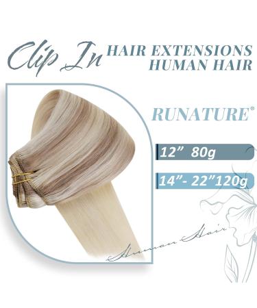 Runature Balayage Clip-In Extensions - 50cm Real Human Hair - Blonde #18/20 & #18/26 - 120g 7pcs Remy Quality - Buy Online on GoSupps.com