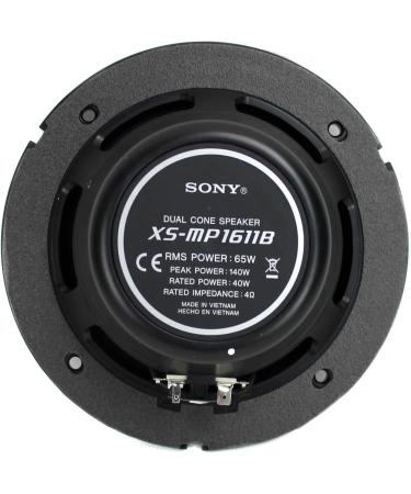 Sony XSMP1611 6.5-Inch Dual Cone Marine Speakers - Black | Premium Quality Sound for Boats - Buy Online on GoSupps.com