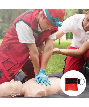 Buy RTRTGS 4-Piece Ventilation Mask Set | CPR Masks with Carabiners & Check Valve for First Aid & AED Training - International Shipping - Buy Online on GoSupps.com