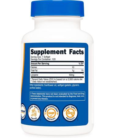 Nutricost Lycopene 50mg Softgels - 120 Count (Pack of 1) - Buy Online on GoSupps.com